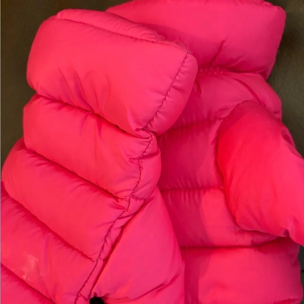 ARITZIA TNA HOT PINK PUFFER MITTENS Gloves Down M/L‎ Medium Large